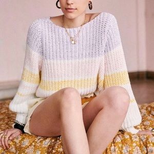 Sezane boat neck knit vivien sweater
